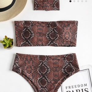 *Discontinued* Zaful Snakeskin Bikini Set w Choker